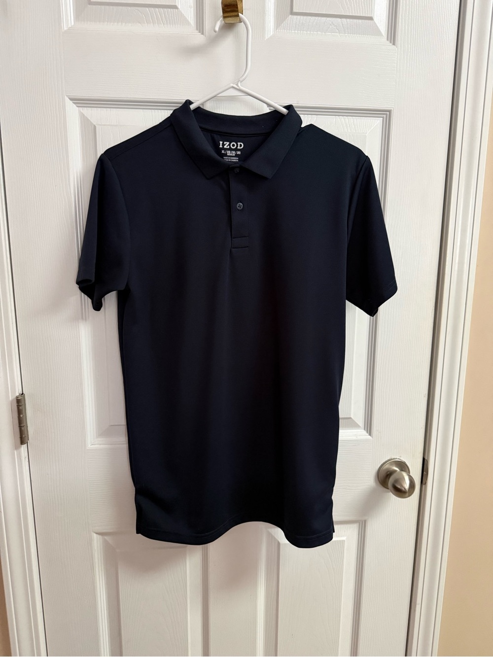 Izod Navy Short-Sleeve Polo, Boys size XL 18/20